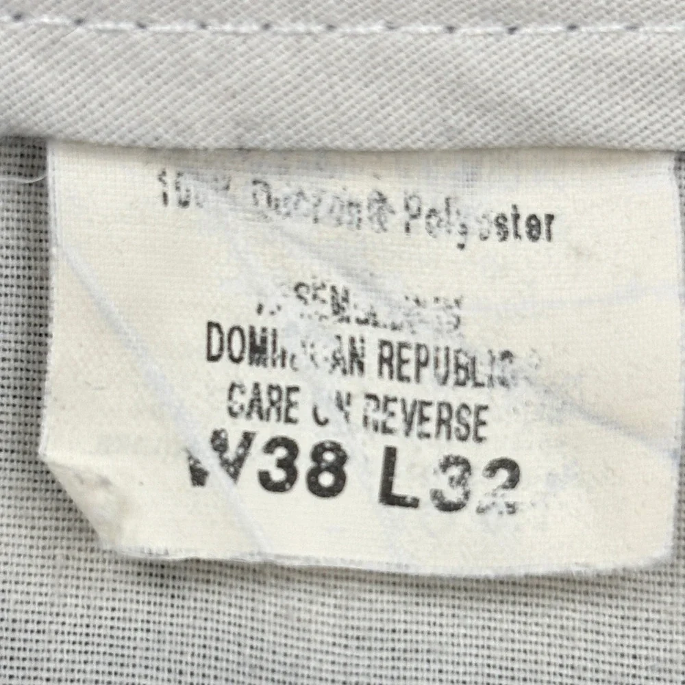 Vintage Levis Action Slacks Mens 38x32 Gray Dacron Polyester Dress Pants 70s-80s